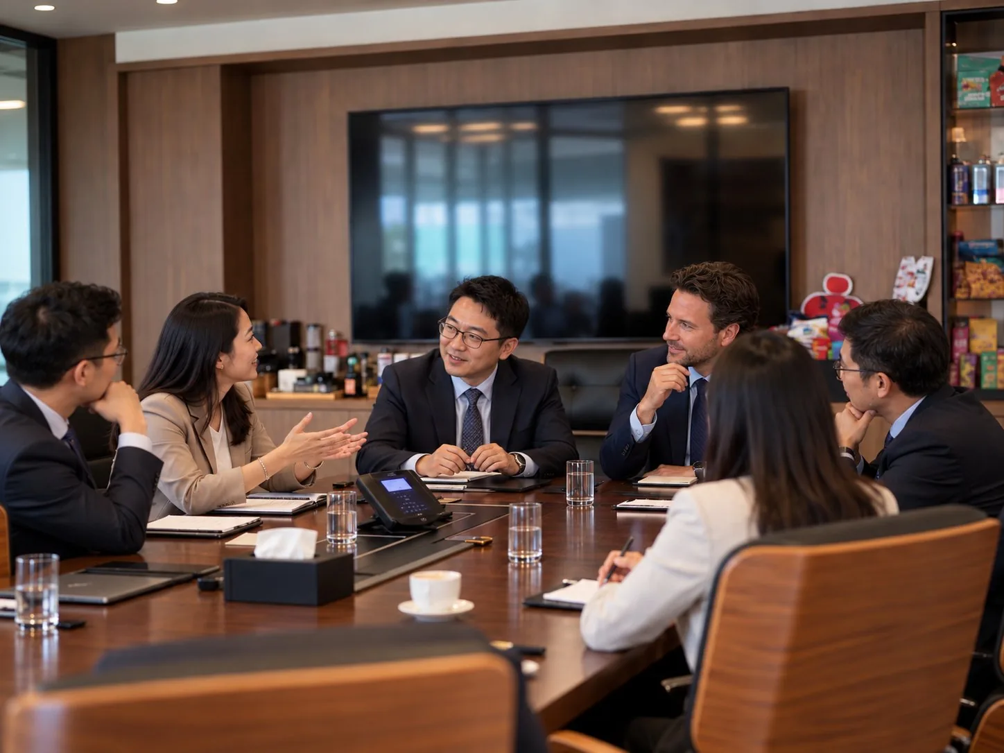 Danny Zigal in a meeting with a brand partner in Hong Kong